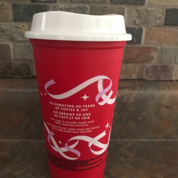 Starbucks Reusable Cup- Celebrating 50 Years Of Coffee & Joy - Picture 2 of 4